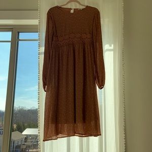 Long sleeve midi dress